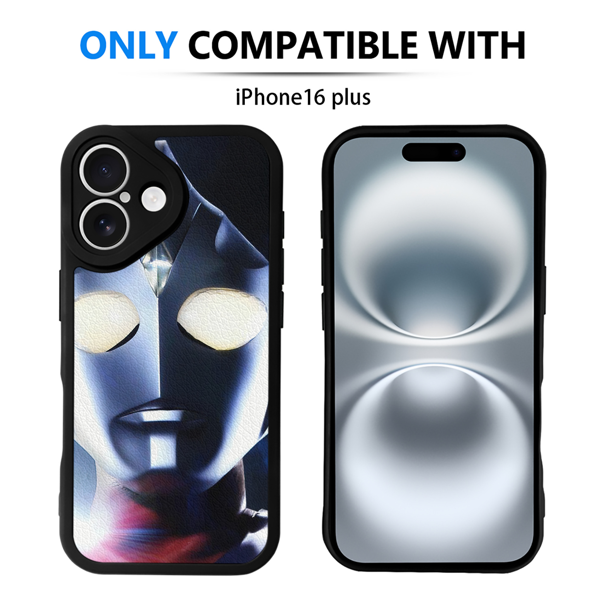 （画像用） ウルトラマン Ultraman 【iPhone 16シリーズ対応】シリコンスマホケース（レザー調） 材質：シリコン